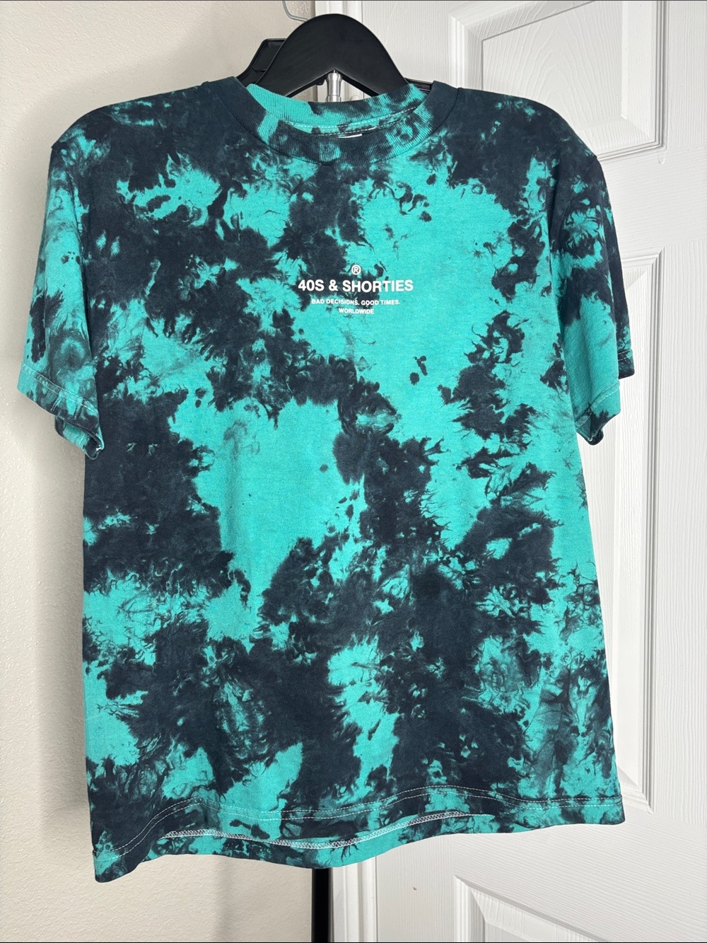 40s & Shorties Turquoise Tie-Dye Short Sleeve Tee